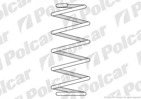 ПРУЖИНА ПЕРЕДНЯЯ OPEL VECTRA 2,0/2,0GT/2000 16V 88-9/95 POLCAR/SRL ST383430