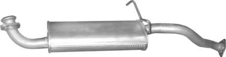 Глушник, алюм. сталь, середн. част. Mitsubishi Pajero 3.0i ; 2.5 Turbo Diesel Polmostrow POLMOSTROW 14.03