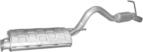 Глушитель (задняя часть) алюминизированная сталь Mitsubishi L200 Polmostrow POLMOSTROW 14.145