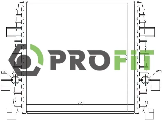 Радіатор охолоджування PROFIT 1740-0025 (фото 1)