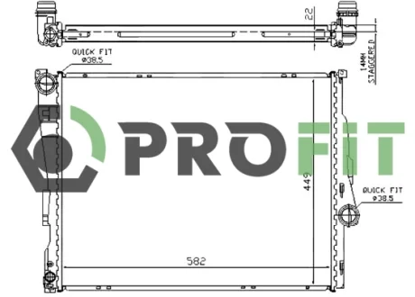Радіатор охолоджування PROFIT 1740-0065