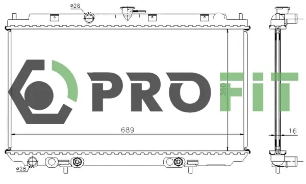 Радіатор охолоджування PROFIT 1740-0253 (фото 1)