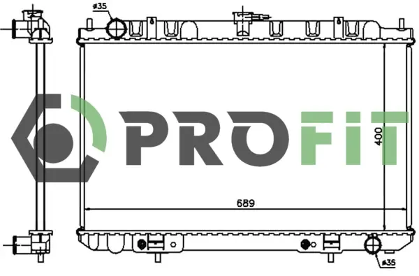 Радіатор охолоджування PROFIT 1740-0257 (фото 1)