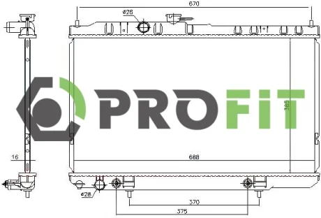 Радіатор охолоджування PROFIT 1740-0262
