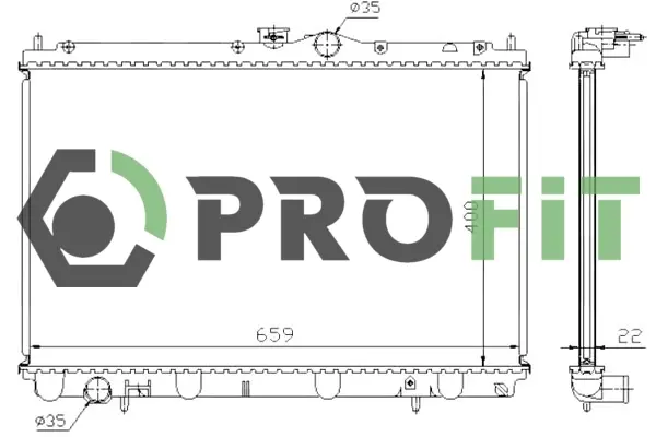 Радіатор охолоджування PROFIT 1740-0282 (фото 1)