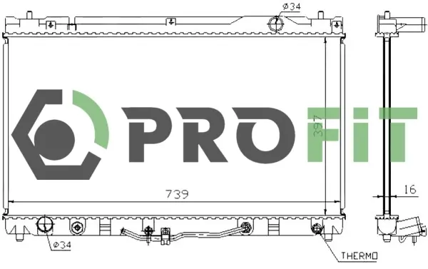 Радіатор охолоджування PROFIT 1740-0408 (фото 1)