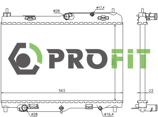 Радіатор охолоджування PROFIT 1740-0434 (фото 1)