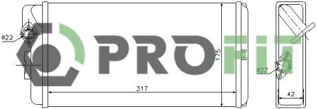 Радіатор пічки PROFIT 1760-0310