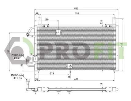 Конденсер кондиціонера PROFIT 1770-0103