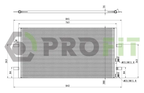 Конденсер кондиціонера PROFIT 1770-0436