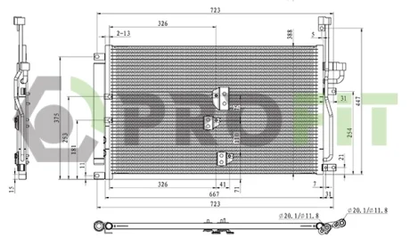 Конденсер кондиціонера PROFIT 1770-0555
