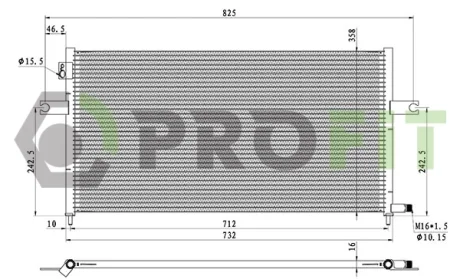 Конденсер кондиціонера PROFIT 1770-0560