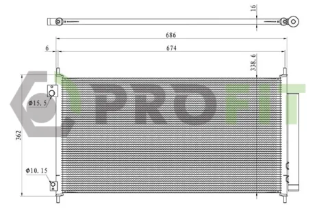 Конденсер кондиціонера PROFIT 1770-0588