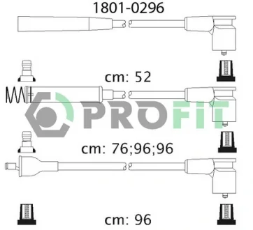 Комплект кабелів високовольтних PROFIT 1801-0296