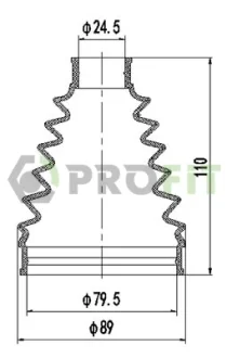 Пильник ШРКШ гумовий + змазка PROFIT 2710-0052 XLB