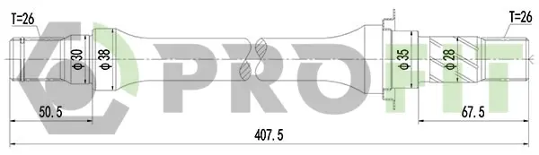 Піввісь PROFIT 2730-3045 (фото 1)