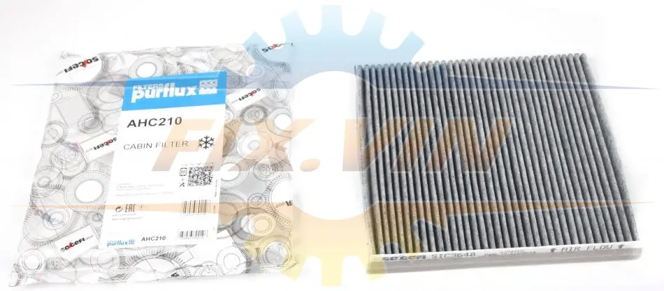Фільтр салону Toyota Land Cruiser/Yaris 99- (216x215) (вугільний) PURFLUX AHC210 (фото 1)