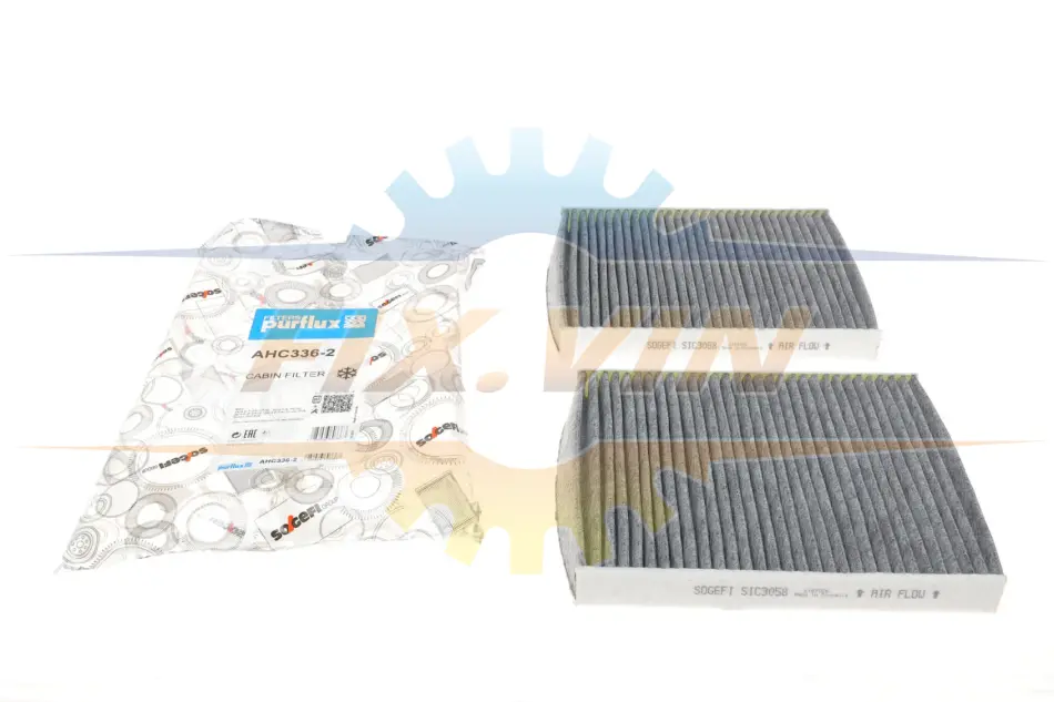 Фільтр салону BMW 5 (F10)/7 (F01) 2.0-6.0 08- (вугільний) (к-кт 2 шт) PURFLUX AHC336-2 (фото 1)