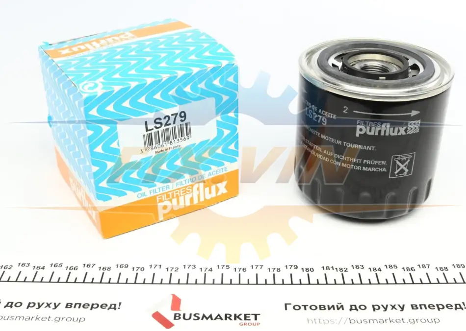 Фільтр масла Master/Movano 2.5-2.8D (низький) PURFLUX LS279 (фото 1)