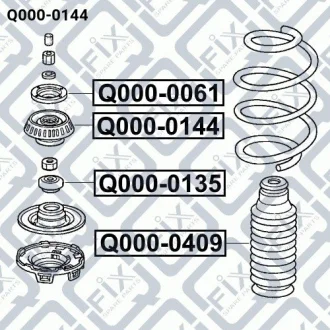 Опора переднього амортизатора Q-fix Q0000144