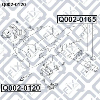 Подушка двигуна передня Q-fix Q0020120