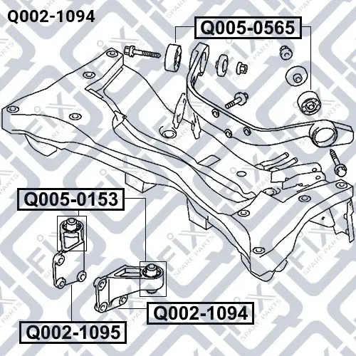 Подушка заднього диференціала ліва Q-fix Q0021094 (фото 1)