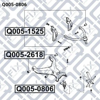 Сайлентблок переднього нижнього важеля Q-fix Q0050806