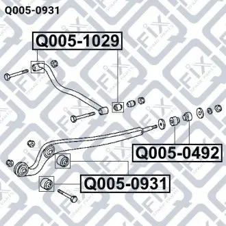 Сайлентблок важеля нижнього передній Q-fix Q0050931