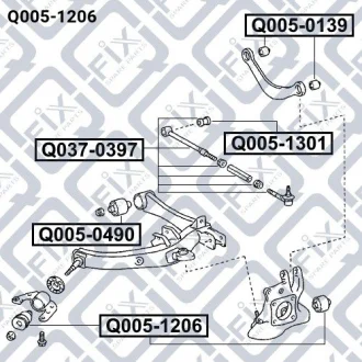Сайлентблок заднього важеля Q-fix Q0051206