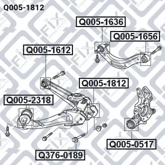 Сайлентблок задньої цапфи Q-fix Q0051812