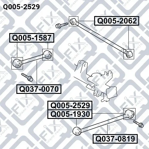 Сайлентблок заднього поздовжнього важеля Q-fix Q0052529 (фото 1)