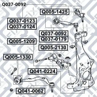 Тяга передні права Q-fix Q0370092