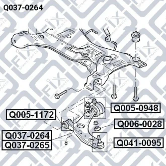 Важіль передній лівий Q-fix Q0370264