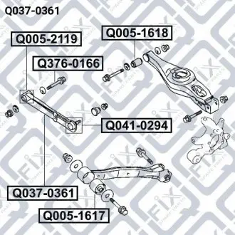 Тяга задня поперечна з кульової Q-fix Q0370361