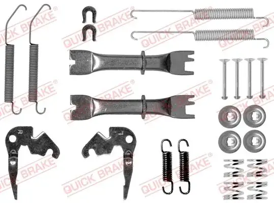 Комплект пружинок колодок ручника Citroen C-Zero/Nissan NV200/NV300 10- (повний) QUICK BRAKE 1050033S (фото 1)