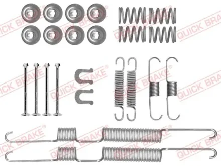Монтажний набір гальмівної колодки TOYOTA 4 RUNNER I, 4 RUNNER II, 4 RUNNER III, HIACE / COMMUTER V, HIACE III, HIACE IV, HILUX V, HILUX VI, HILUX VIII, LAND CRUISER 1.5-4.7 08.84- QUICK BRAKE 1050074