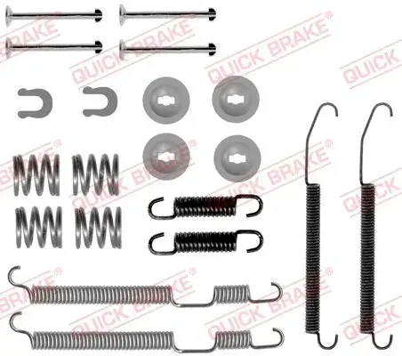 Монтажний набір гальмівної колодки SUBARU FORESTER, IMPREZA, LEGACY I, LEGACY II, LEGACY OUTBACK 1.5-2.5 01.89-06.09 QUICK BRAKE 1050075 (фото 1)