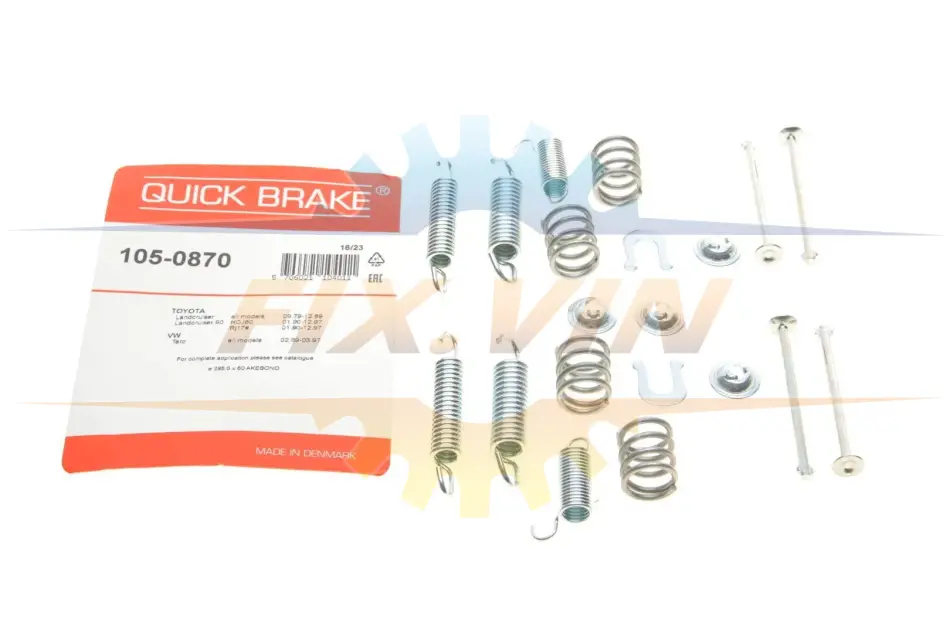 Монтажний набір гальмівної колодки (AKEBONO) NISSAN PATROL GR IV TOYOTA LAND CRUISER, LAND CRUISER 80 2.8D-4.2D 03.69-02.98 QUICK BRAKE 105-0870 (фото 1)