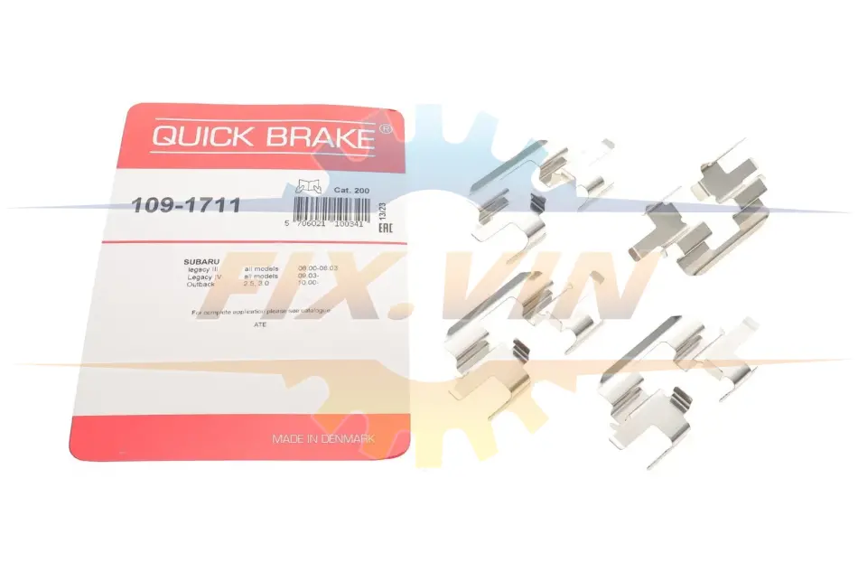 Планка супорта (заднього) прижимна (к-кт) Subaru Forester/Impreza/Legacy III/IV 97-09 QUICK BRAKE 109-1711 (фото 1)
