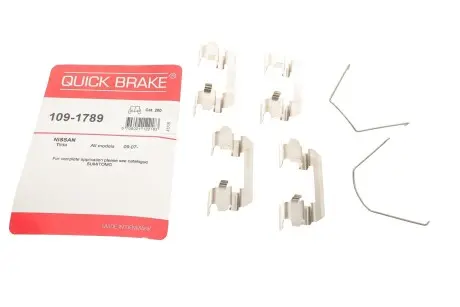 Монтажний компл.,гальм.колодки QUICK BRAKE 109-1789