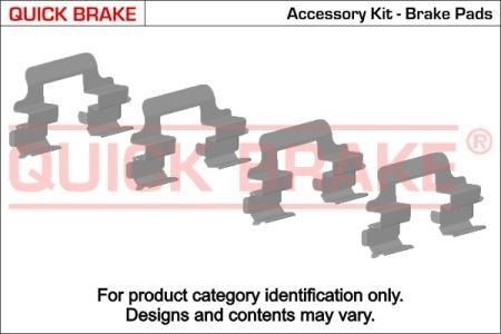 Монтажний к-кт гальмівних колодок QUICK BRAKE 109-1826