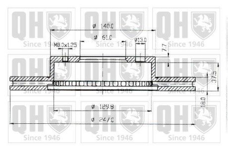 Тормозной диск QUINTON HAZELL BDC4622