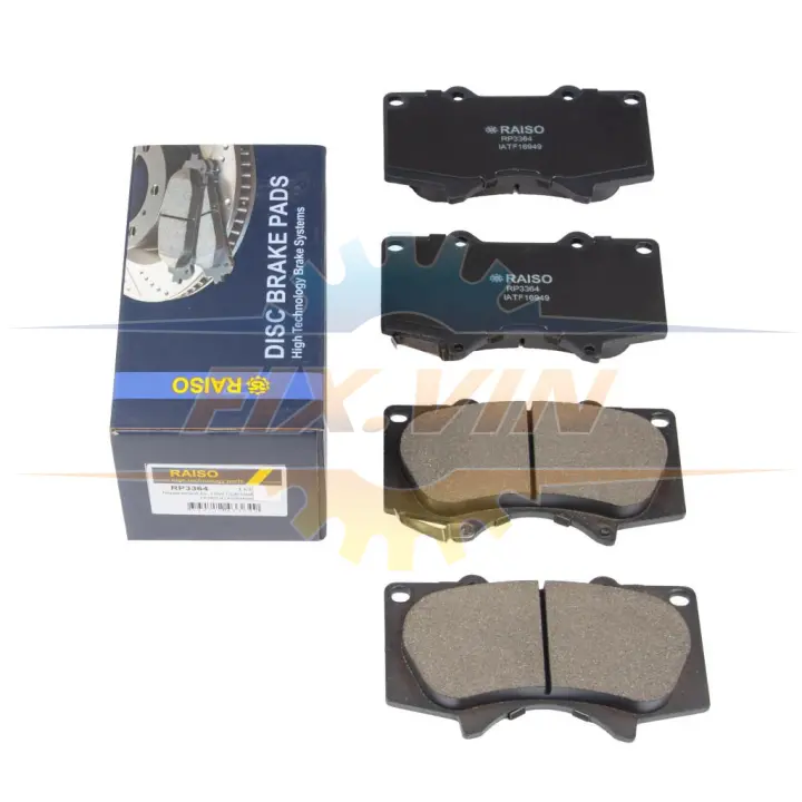 Колодки гальмівні диск. перед. Land Cruiser/Hilux VII/Lexus GX/Pajero 01- RAISO RP3364 (фото 1)