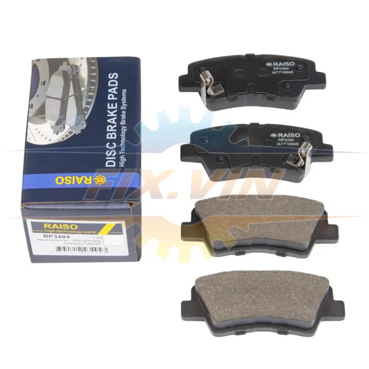 Колодки гальмівні диск. зад. Elantra V/ i10/i30/Rio III 08- RAISO RP3494 (фото 1)