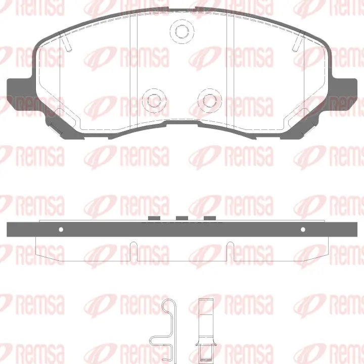 MITSUBISHI гальмівні колодки передн.Galant VI,Lancer 03-,Space Runner,Chrysler REMSA 080441 (фото 1)