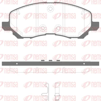 MITSUBISHI гальмівні колодки передн.Galant VI,Lancer 03-,Space Runner,Chrysler REMSA 080441