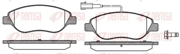 Комплект тормозных колодок REMSA 086002 (фото 1)