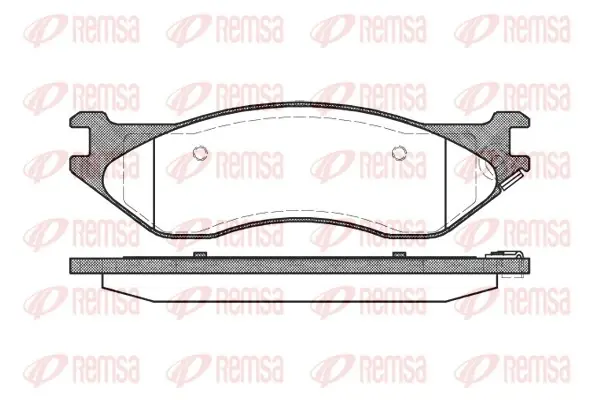 Комплект тормозных колодок, дисковый тормоз REMSA 088704 (фото 1)