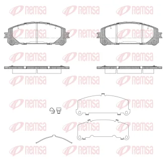 TOYOTA Гальмівні колодки передні CAMRY 2.5 17-, RAV 4 V 2.0 VVTi AWD 18- REMSA 131240