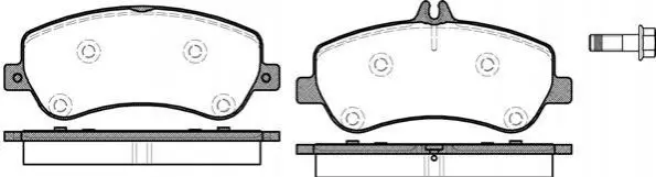 Колодка гальм. диск. MB GLK-CLASS(X204) 220-350 08 - передн. (вир-во) REMSA 1377.00 (фото 1)